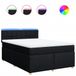 vidaXL Boxspring met Matras Stof Zwart 160x200 cm