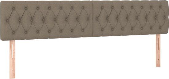 vidaXL Hoofdbord Stof Taupe 180x7x78/88 cm