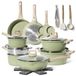 JUST PERFECTO HOUSEHOLD APPLIANCES Set de casseroles 21 pièces - Vert - Induction - Sans PFAS - Poignées froides