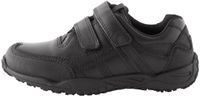 Next Jongens Leren Schoenen voor School met Klittenbandsluiting, Extra Brede Pasvorm (H) - Zwart