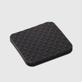 La Briantina Vierkante rubberen viltdoppen voor meubels, stoelen en vloeren, kleur walnoot, 2,5 x 2,5 cm, 24 stuks