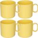 Plasticforte Verre incassables - 10x - Plastique - 320 ml - Jaune - Enfants
