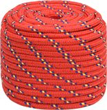 vidaXL Multifunctioneel touw 18 mm 100 m Rood PP