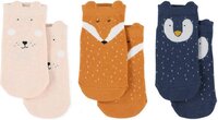 Trixie Sneaker sokken set van 6 paar - Konijn/Vos/Pinguïn 25-27