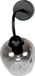 Horace Lampe murale noir, lampe en verre graphite, modèle 15-163