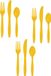 Creative Converting set de couverts - 12 personnes - plastique réutilisable - jaune