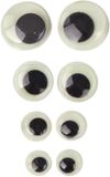 Rayher hobby materialen Rayher hobby wiebel oogjes - glow in the dark - bewegend - 4 formaten - 40x stuks