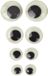 Rayher hobby materialen Rayher hobby wiebel oogjes - glow in the dark - bewegend - 4 formaten - 40x stuks