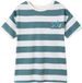 Vertbaudet T-shirt jongen met brede strepen en borstmotief