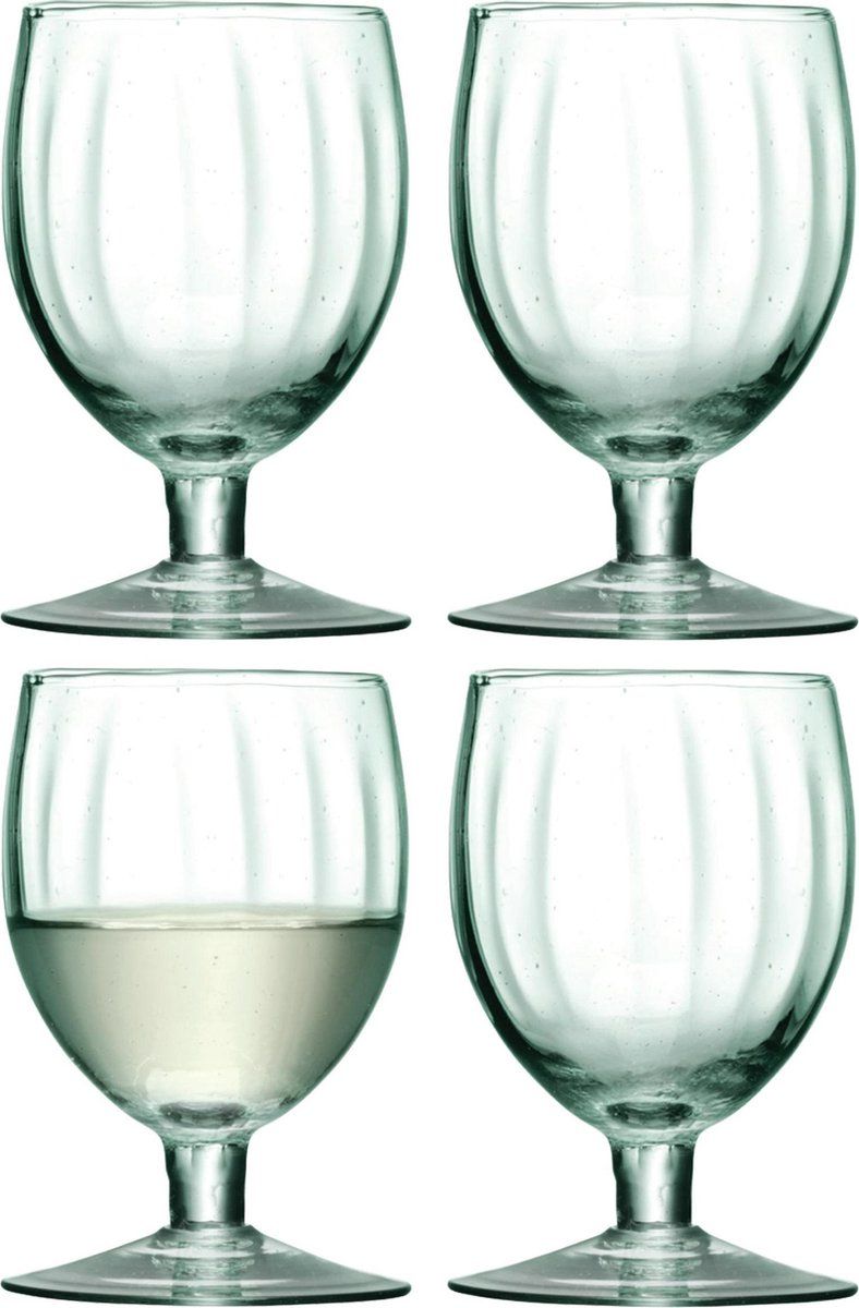 LSA International Mia Wijnglazen - Gerecycled Glas - 350 ml - Set van 4 - Transparant