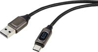 Renkforce RF-6249616 USB-kabel USB 2.0 USB-A stekker, USB-C stekker 1.00 m Zilver (metallic)