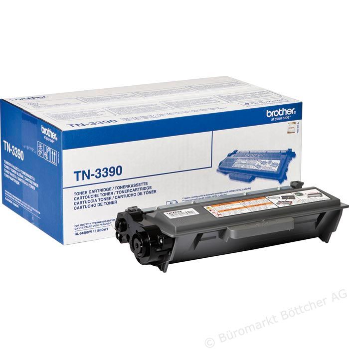 Brother TN-3390P Toner Cartridge - Black - 1 Piece
