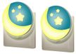 Veilleuse prise veilleuse - Capteur de crépuscule - LED - Motif nuage et lune - Couleur douce pour chambre d'enfant