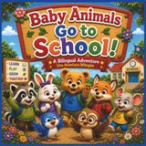 Baby Animals Go to School: A Bilingual Picture Book for Kids About Learning, Friendship, Kindness, and First-Day Confidence