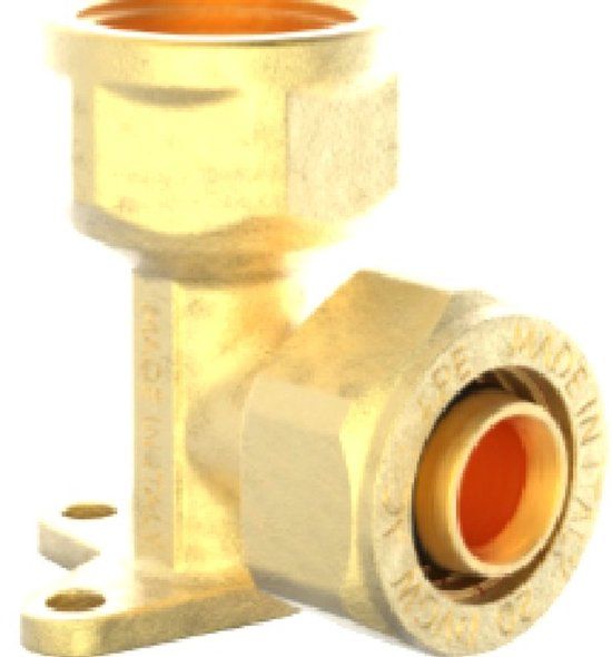 KIRCHHOFF MS wandplaat, blanco, 20 mm x 1/2"BI, knelfitting voor meerlagen buis