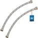 KOTARBAU® 2 Pièces - Tuyau de raccordement flexible 3/8"x3/8" - Tuyau de raccordement pour robinetterie 40 cm - Tuyau de robinet flexible - Écrou tournant x Raccord à compression - Tuyau de raccordement sanitaire - Tuyau de raccordement tressé en acier inoxydable