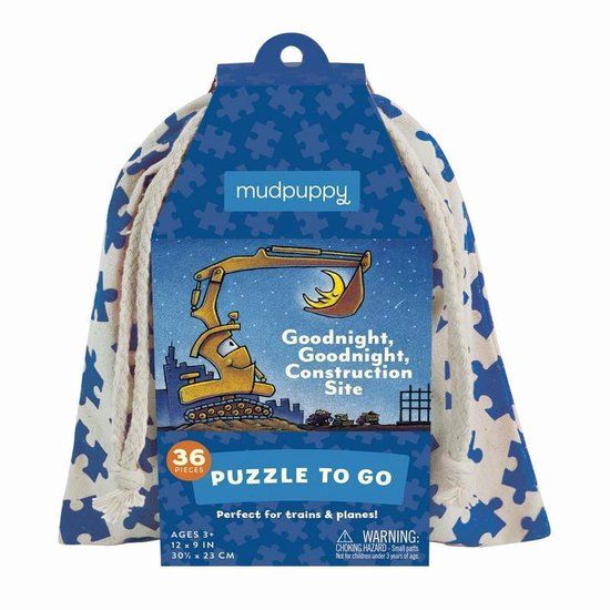 Galison Mudpuppy Goodnight, Goodnight, Construction Site Puzzle to Go