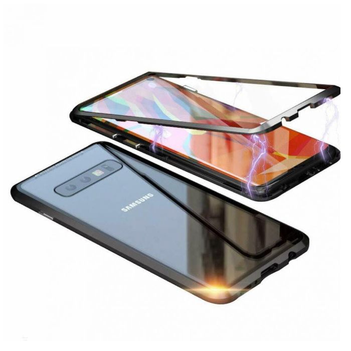 Stuff Certified Samsung Galaxy S10E Magnetisch 360° Hoesje met Tempered Glass - Full Body Cover + Screenprotector Zwart