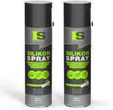Spraytive 2x 500ml siliconenspray smeermiddel glijspray voor rubber kunststof en metaal waterafstotend beschermt en vermindert piepen
