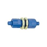 Riegler Schottverbinder met bevestigingsmoeren, M16x1,0, voor slang 12/9 mm, SW 19, werkdruk 0-10 bar, temp. -10 °C tot 60 °C, POM