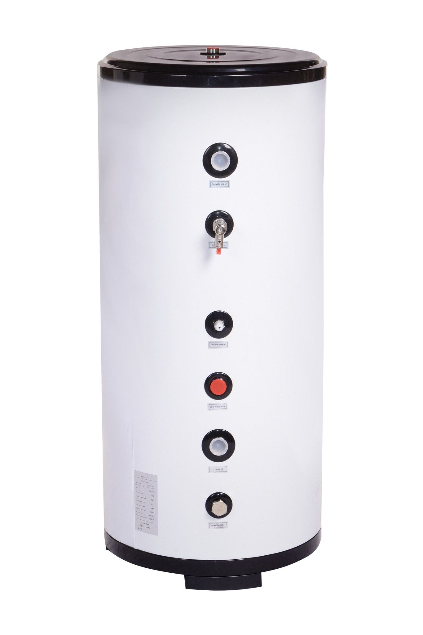 Viking Choice Buffervat warmtepomp - 100L watertank - RVS - 52 x156 cm