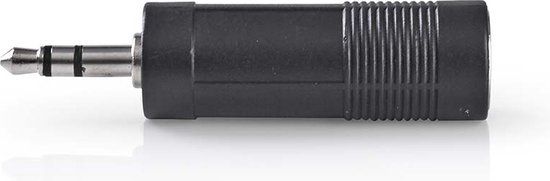 Nedis Stereo Audio Adapter - 3.5mm Male to 6.35mm Female - Black