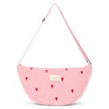 Studio Noos crossbody tas Teddy Hearts roze