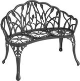 Outsunny Tuinbank Gietaluminium Zwart 99x57x78 cm