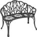 Outsunny Tuinbank Gietaluminium Zwart 99x57x78 cm