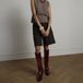 Manfield - Rode lakleren hoge laarzen - Maat 39 - Dames - 2944025