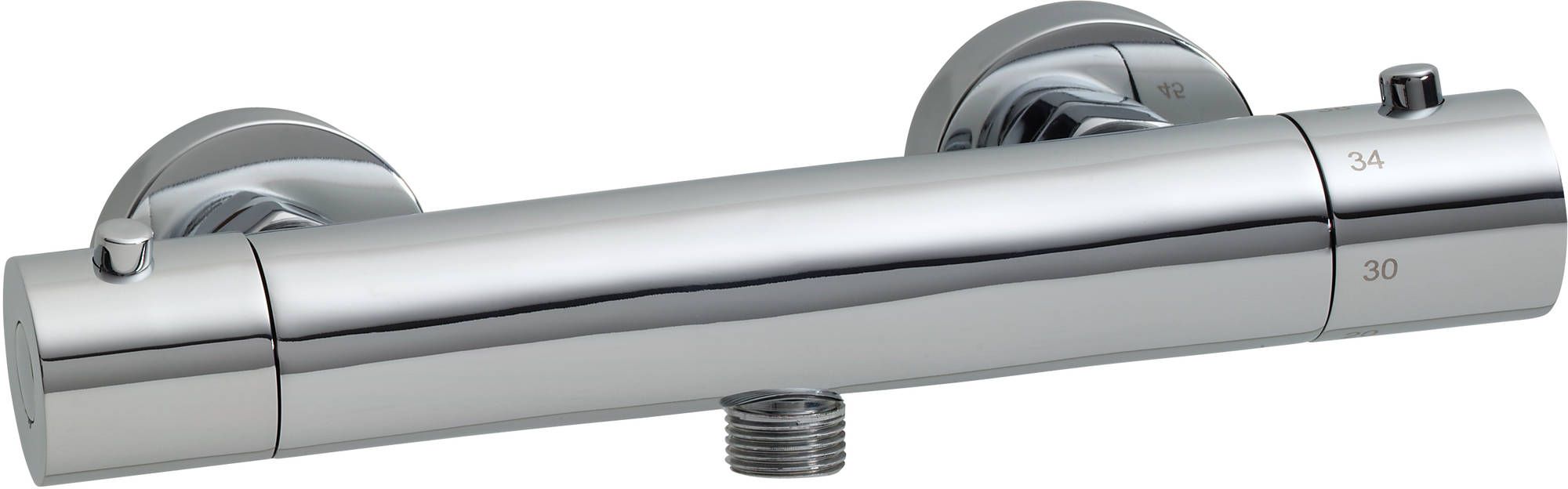 Saqu Essential Douchethermostaat - 15 cm - Chroom - Douchekraan