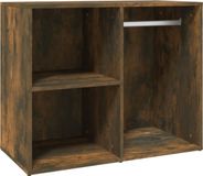 vidaXL Kledingkast 80x40x65 cm bewerkt hout gerookt eikenkleurig