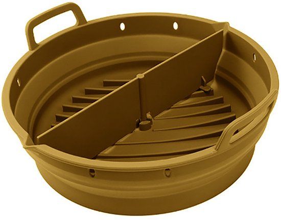 Point-Virgule Opvouwbare ronde airfryer bakvorm uit platinum silicone Cumin 20x20x9cm