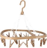 Urban Living Wasgoed droogcarrousel/droogmolen - 20 clips/knijpers - beige - kunststof - 30 x 42 cm