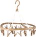 Urban Living Wasgoed droogcarrousel/droogmolen - 20 clips/knijpers - beige - kunststof - 30 x 42 cm
