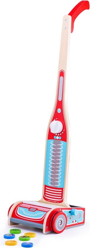 Bigjigs Houten Stofzuiger - Multikleur - 3+ jaar