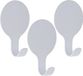 Tendance Plakhaakje rond - 3 stuks - RVS - Wit