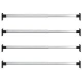 vidaXL Kledingroedes 4 st telescopisch 58-100 cm zilverkleurig