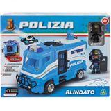 Giochi Preziosi Politie - Gepantserde politie met originele lak met vrijloop. Inclusief cel, interieur, figuur 7 cm in officieel uniform en accessoires. Voor kinderen vanaf 4 jaar