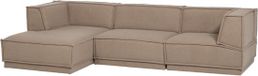 WOOOD Manu Chaise Longue Bank Links - Teddy - Taupe - 73x286x160