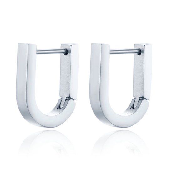 LGT JWLS Lookinggoodtoday Heren Oorbellen LGT JWLS Geometric shape 1 - Zilver
