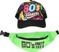 Merkloos Foute 80s/90s party verkleed set - dames - pet en heuptasje - jaren 80/90 verkleed accessoires