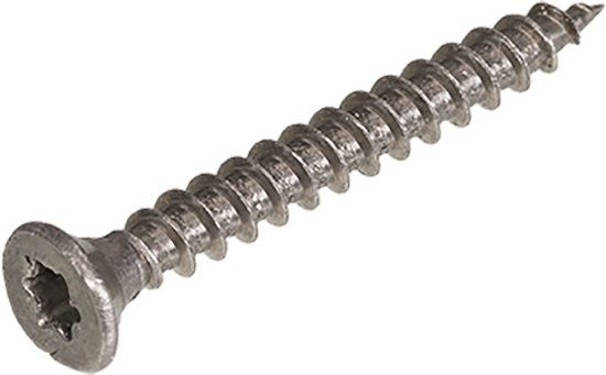 Hoenderdaal Spaanplaatschroef rvs-A2 platkop tx-25 6.0X40 voldraad (100)