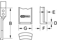 KS Tools trekhaak, 700mm, voor 640.0350