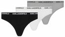 KARL LAGERFELD B.V Karl Lagerfeld, dames, logo brief (3 stuks) damesslips, Meerkleurig, XS