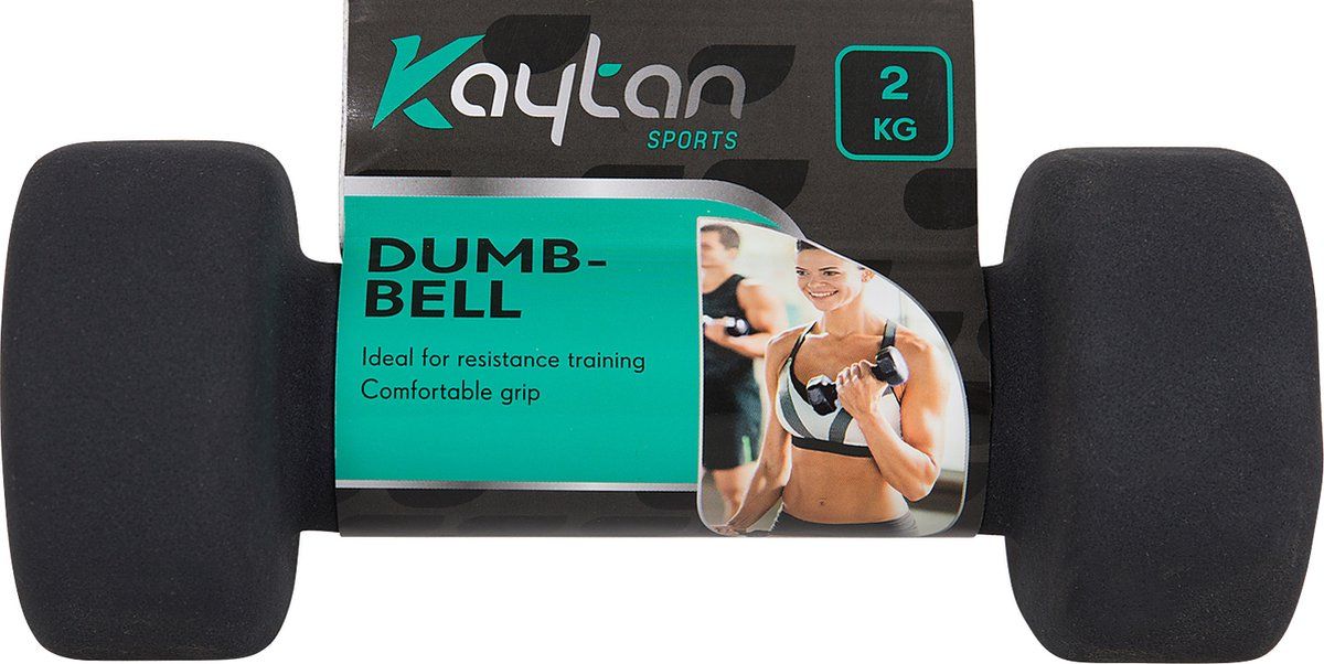 Kaytan Dumbbell 2kg - Zwart - per stuk