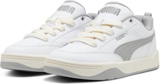 PUMA Park Lifestyle Unisex Sneakers - PUMA White-Smokey Gray-Sugared Almond