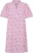 ICHI IHQWIN DR4 Dames Mini Jurk Katoen Kort Gebloemd V-hals Korte Mouw Lichtroze/Azalea Flower Maat 36