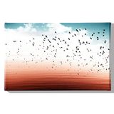 Homemania Wandafbeelding, motief: vogels, voor woonkamer, slaapkamer, meerkleurig, 45 x 3 x 70 cm, HM20KNV45 x 70 – 256, polyester, hout