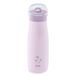 NUK Mini-Me Flip Kinderbeker met rietje, 12+ maanden, 500 ml, roestvrijstalen drinkfles voor kinderen, lekvrije drinktuit, onbreekbaar, lila bloem